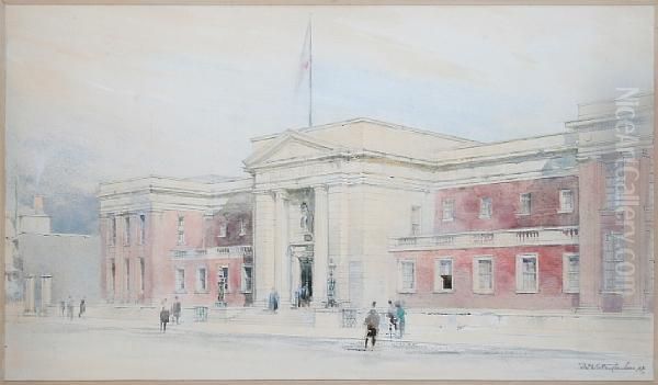 The Arts Building Of The University Ofmanchester Oil Painting by William Walcot