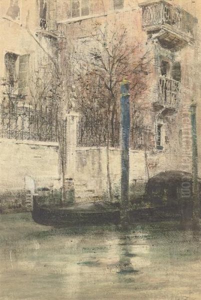 House On The Canal Grande, Venice Oil Painting by William Walcot