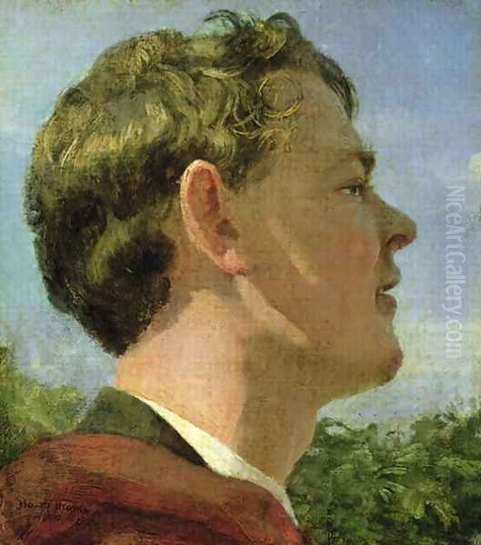 The Artists Cousin, c.1860 Oil Painting by Hans Thoma