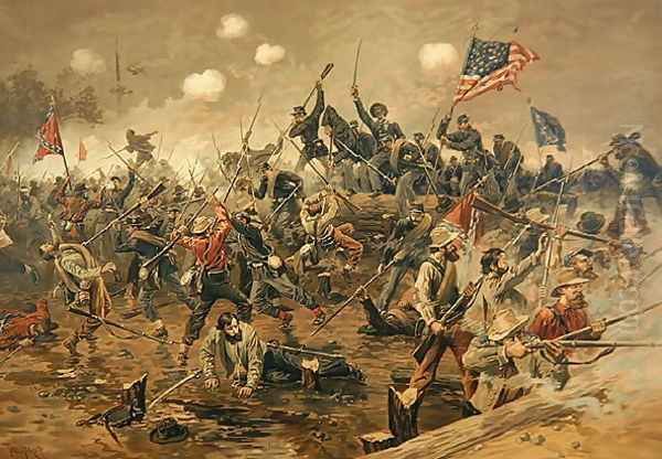 Battle of Spottsylvania Oil Painting by Thure de Thulstrup