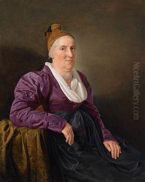 Bildnis Eleonora Feldmuller Oil Painting by Ferdinand Georg Waldmuller