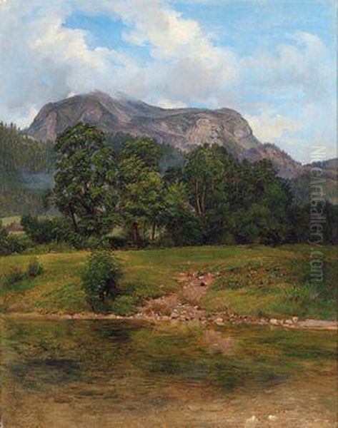 Der Sandling Bei Altaussee Oil Painting by Ferdinand Georg Waldmuller