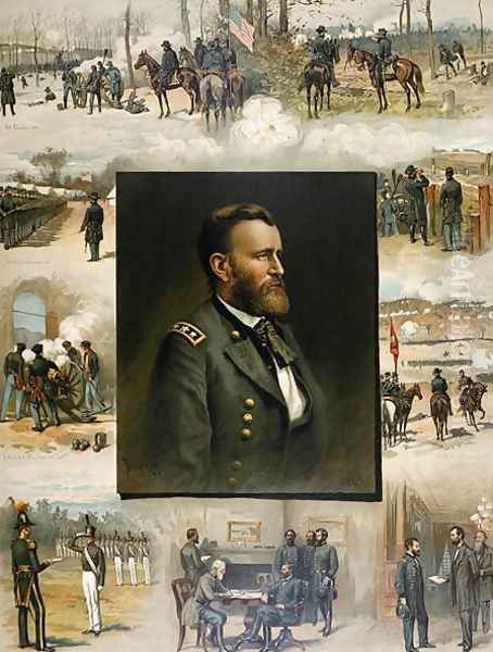 Grant from West Point to Appomattox, 1885 Oil Painting by Thure de Thulstrup