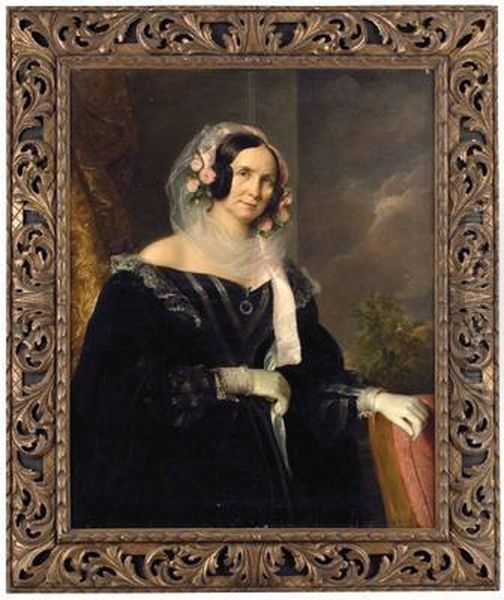 Dreiviertelportrait Von Karoline Pichler Oil Painting by Ferdinand Georg Waldmuller