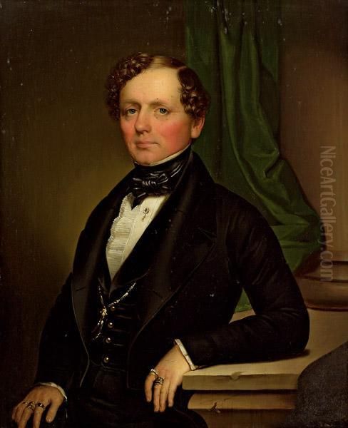 Portrat Matthias Kobald Oil Painting by Ferdinand Georg Waldmuller