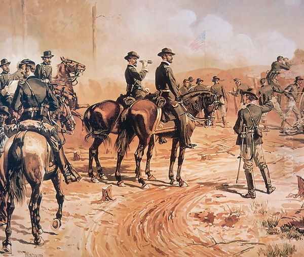 General Sherman 1820-91 at the Battle of Atlanta in 1864 by Thure de Thulstrup