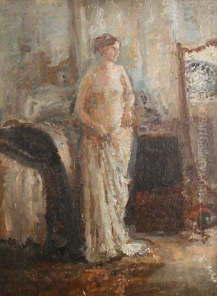 Contre Jour - Woman Dressing by Ethel, Dame Walker