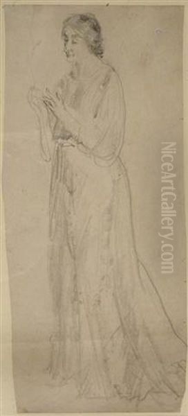 Standing Woman In A Long Dress by Ethel, Dame Walker