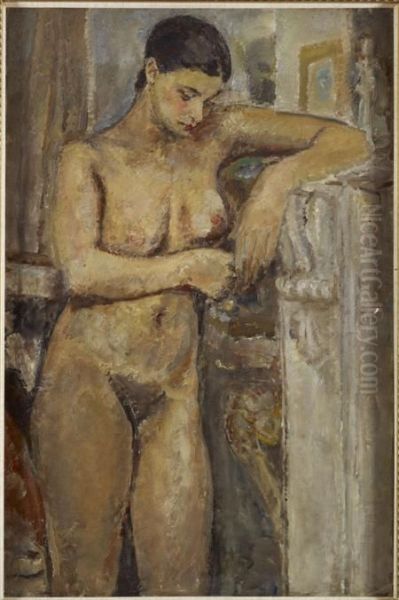 Nude At A Mantelpiece by Ethel, Dame Walker