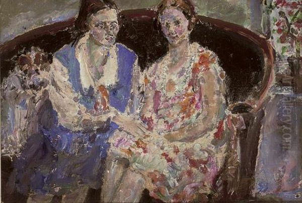 Two Seated Women Oil Painting by Ethel, Dame Walker