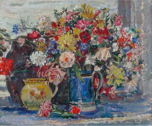 Flowerpiece Oil Painting by Ethel, Dame Walker