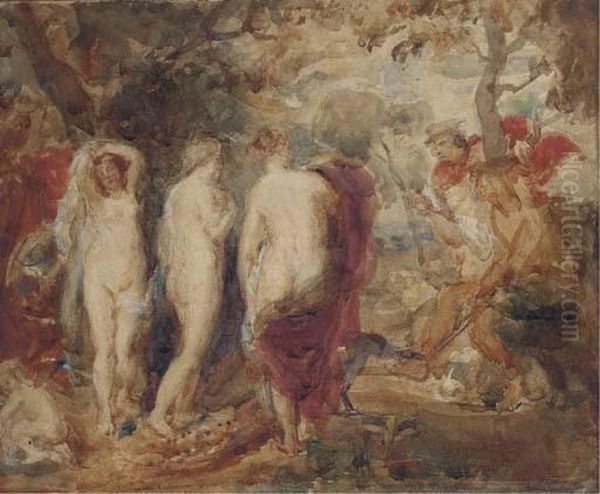 The Judgement Of Paris Oil Painting by Ethel, Dame Walker