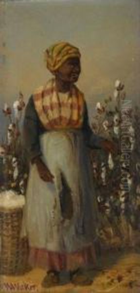 Female Cotton Picker Oil Painting by William Aiken Walker