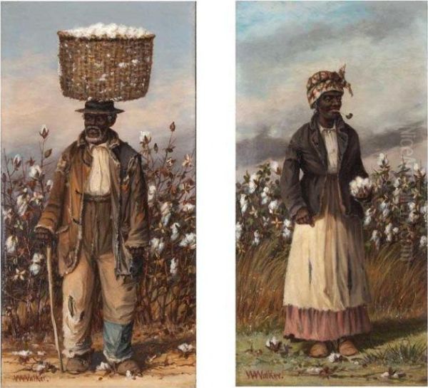 Sharecroppers: Two Oil Painting by William Aiken Walker