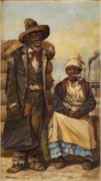 'what Am Dat Expersishon?', The Levee, New Orleans Oil Painting by William Aiken Walker