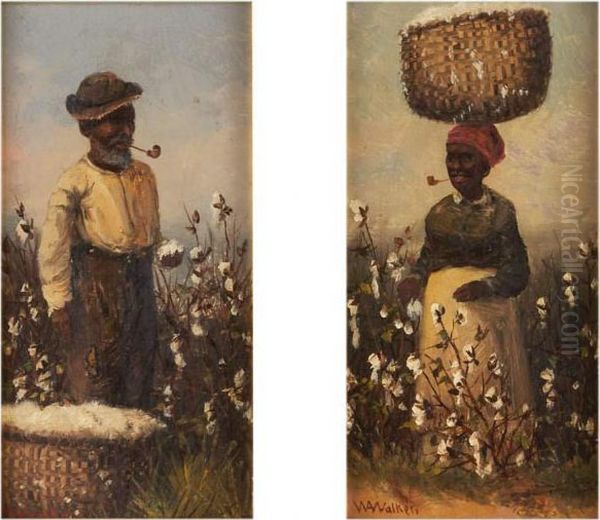 Couple With Cotton Oil Painting by William Aiken Walker