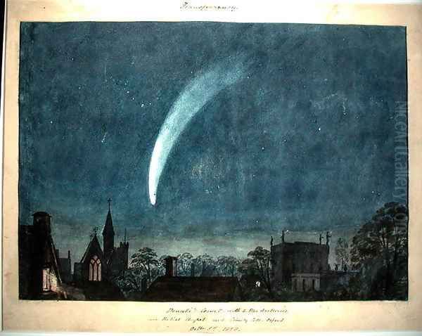 Donatis Comet, 1858 Oil Painting by William Turner