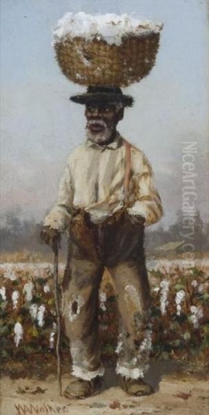 Cotton Picker Oil Painting by William Aiken Walker