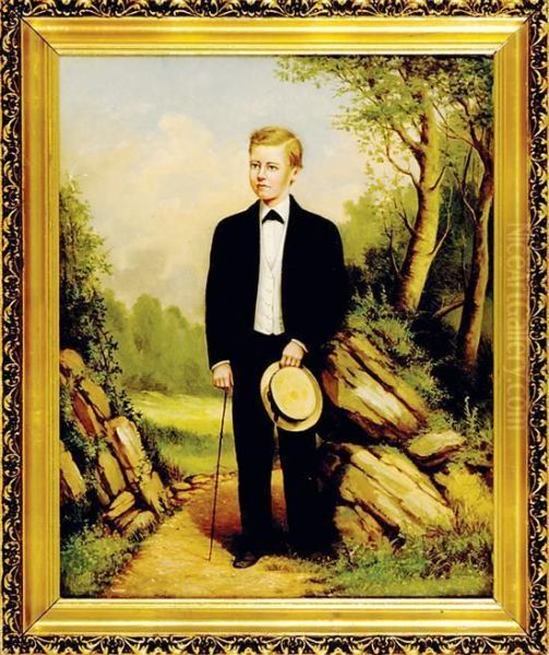 Portrait Of Boy Oil Painting by William Aiken Walker