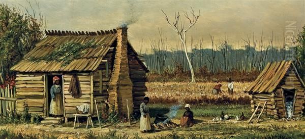 Southern Cabin Oil Painting by William Aiken Walker