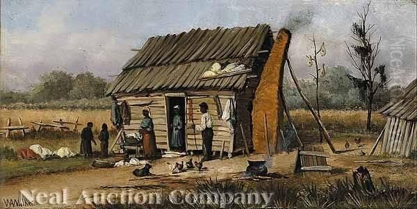 Cabin Oil Painting by William Aiken Walker