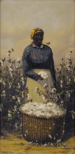 Cotton Picker Oil Painting by William Aiken Walker