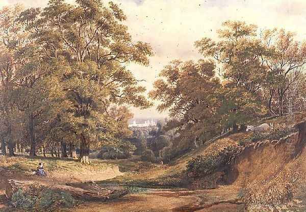 A Scene in Bagley Wood near Oxford Oil Painting by William Turner