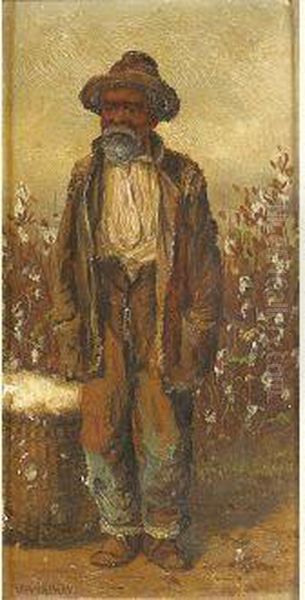 Ramasseur De Coton (old Cotton Picker) Oil Painting by William Aiken Walker