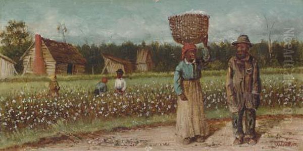 Cotton Pickers Oil Painting by William Aiken Walker