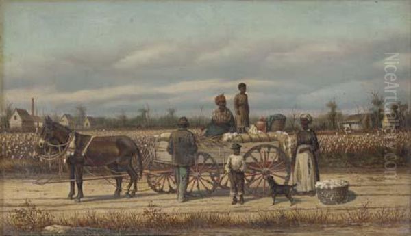 Noon Day Pause In The Cotton Field Oil Painting by William Aiken Walker