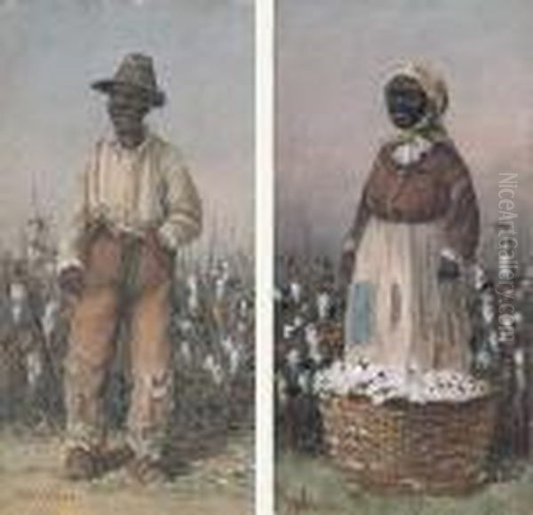 Male Cotton Picker Oil Painting by William Aiken Walker