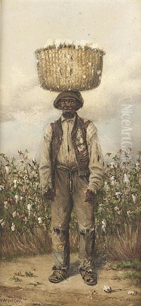 Male Cotton Picker Oil Painting by William Aiken Walker