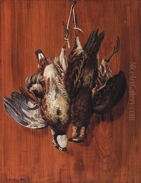 Nature Morte: Quails Oil Painting by William Aiken Walker