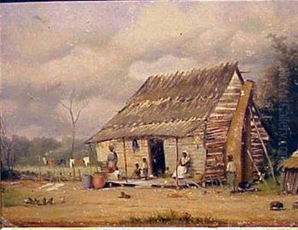 Family Cabin Oil Painting by William Aiken Walker