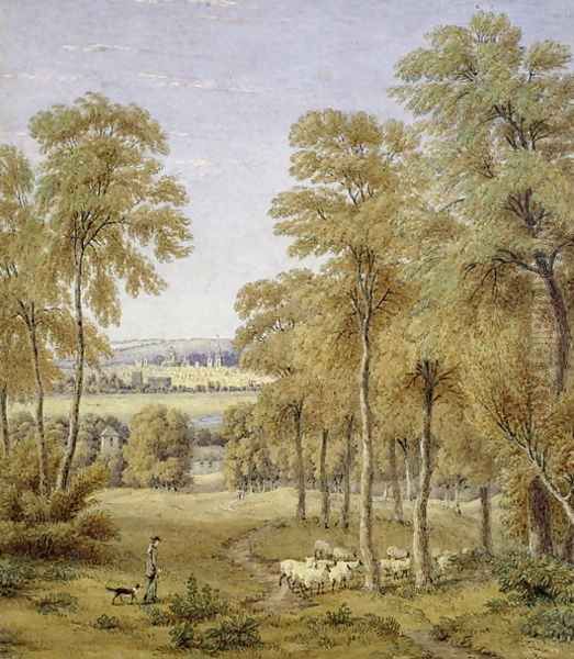 Oxford from Hinksey Ferry, 1852 Oil Painting by William Turner