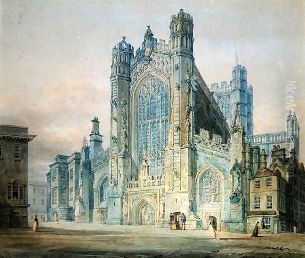 View of a Cathedral Oil Painting by William Turner