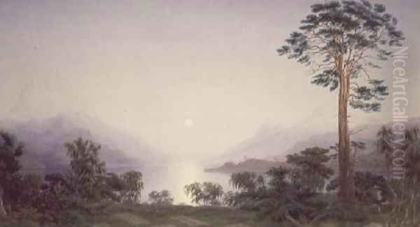 The Highlanders Burial Ground Oil Painting by William Turner