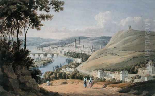 Rouen from St. Catherines Hill Oil Painting by William Turner