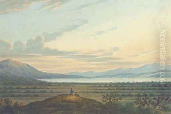 The Plains of Marathon, Greece Oil Painting by William Turner