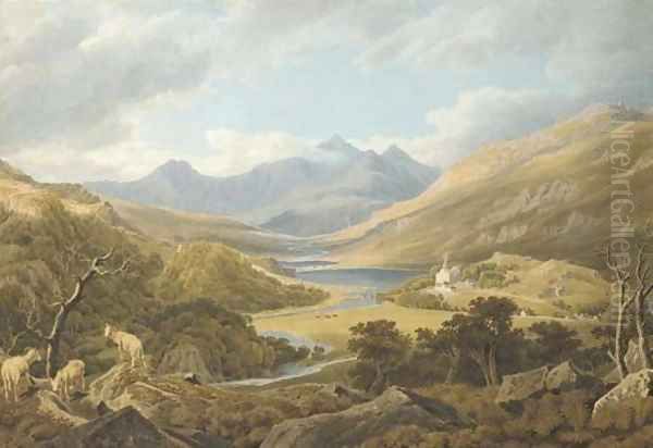 View of Snowdon, Wales Oil Painting by William Turner