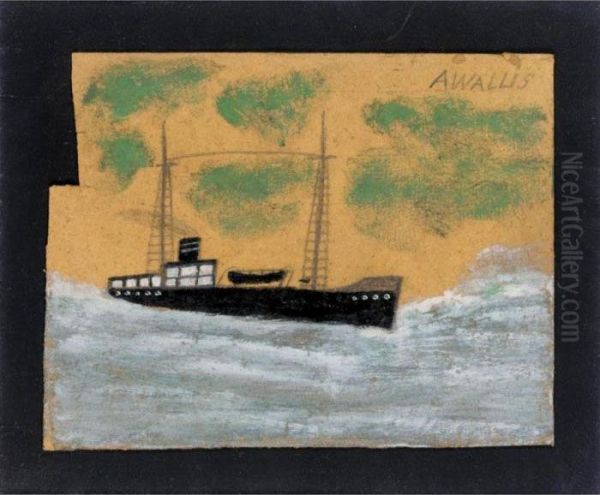 Trawler Oil Painting by Alfred Wallis