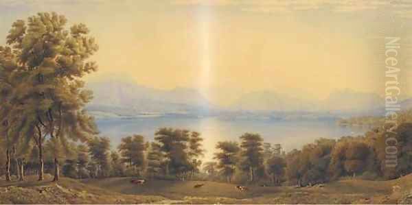 Windermere from near Low-Wood Inn, Westmoreland Oil Painting by William Turner