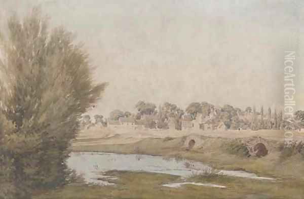 An Oxfordshire village Oil Painting by William Turner