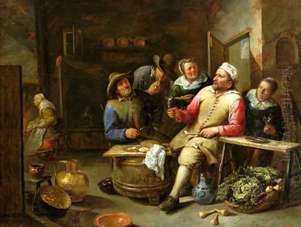 The Lounge Bar, 1657 Oil Painting by Gillis van Tilborgh