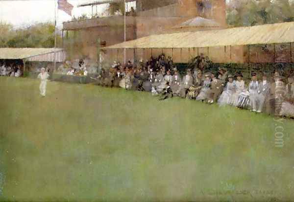 Eton v. Harrow at Lords, 1886 Oil Painting by Albert Chevallier Tayler