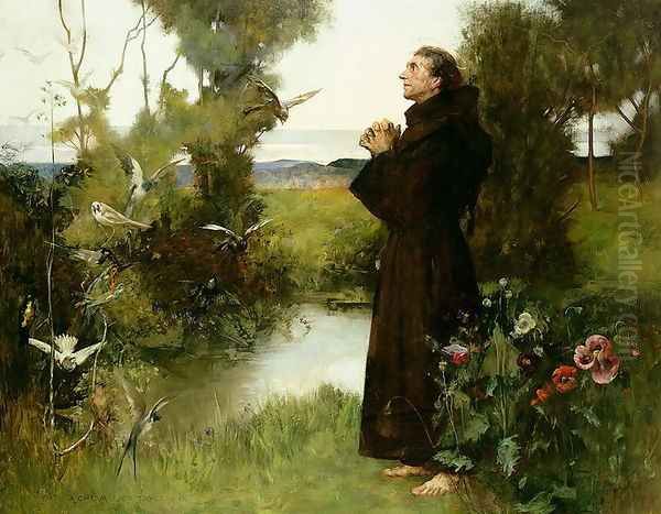 St. Francis, 1898 Oil Painting by Albert Chevallier Tayler