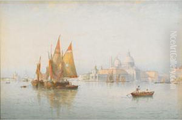 S. Maria Della Salute, Venice - Early Morning Oil Painting by George Stanfield Walters