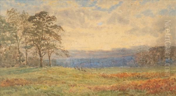 An Extensive Landscape Oil Painting by George Stanfield Walters