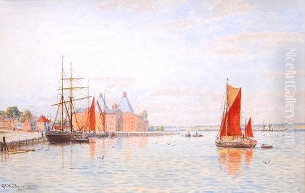 Off Shoebury Oil Painting by George Stanfield Walters