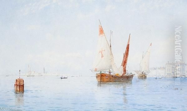 Calm Waters, Venice Oil Painting by George Stanfield Walters